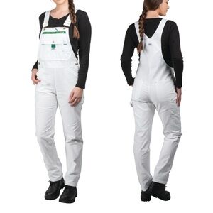 Liberty White Bib Overalls Sz Small